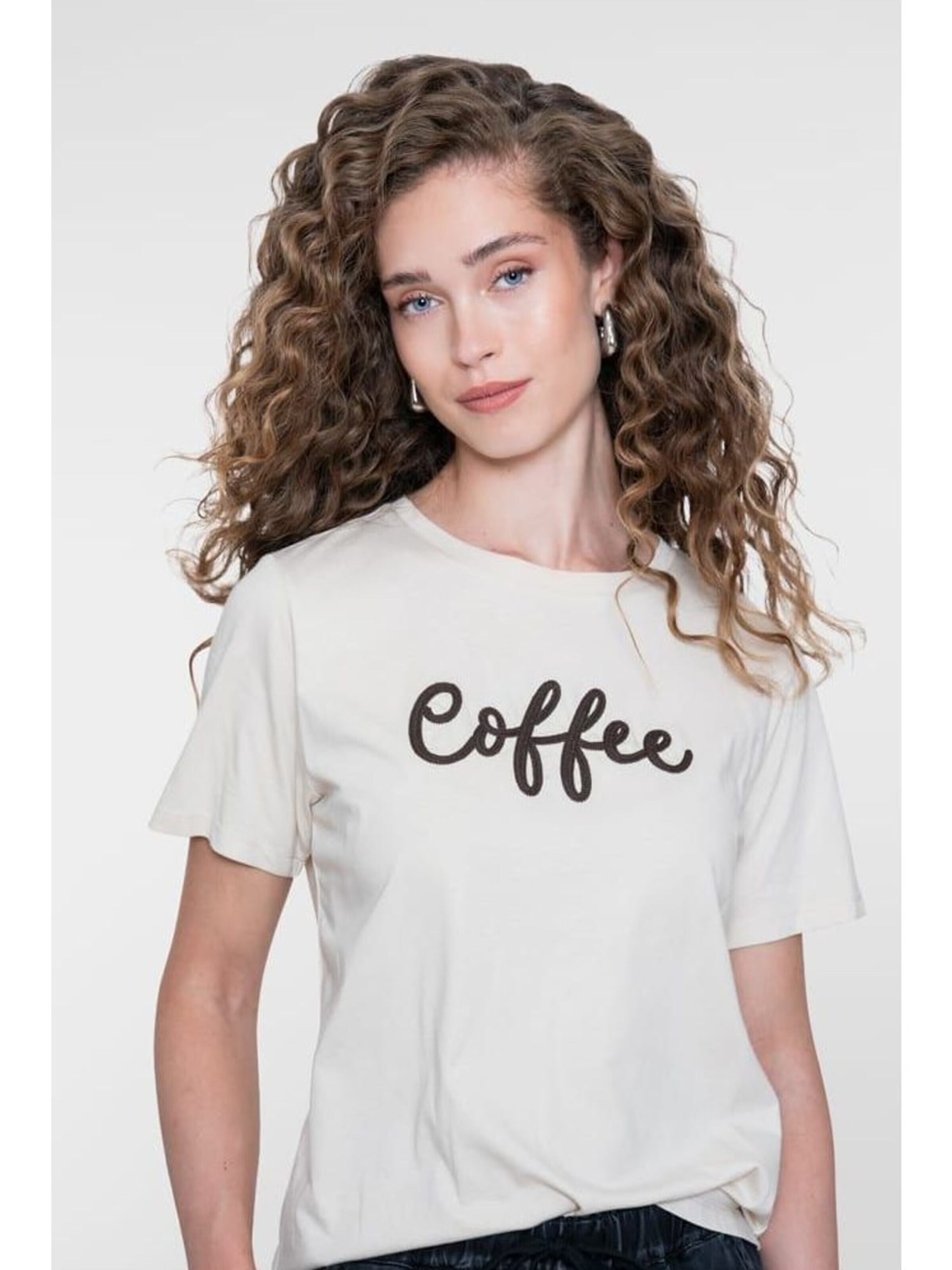 Geisha Shirt in Beige: voorkant