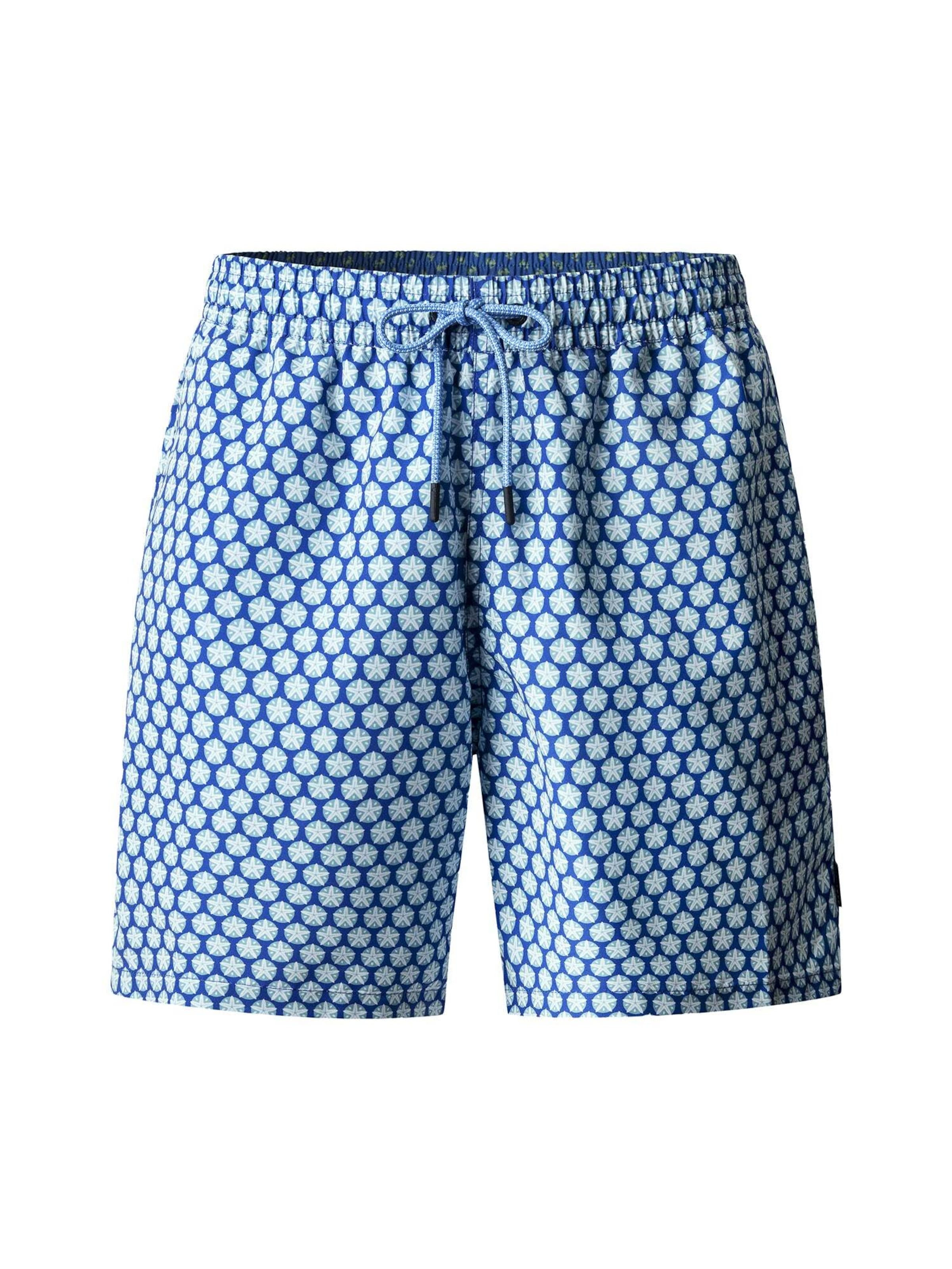 Hackett London Badeshorts 'Seashell' in Blau: Vorderseite