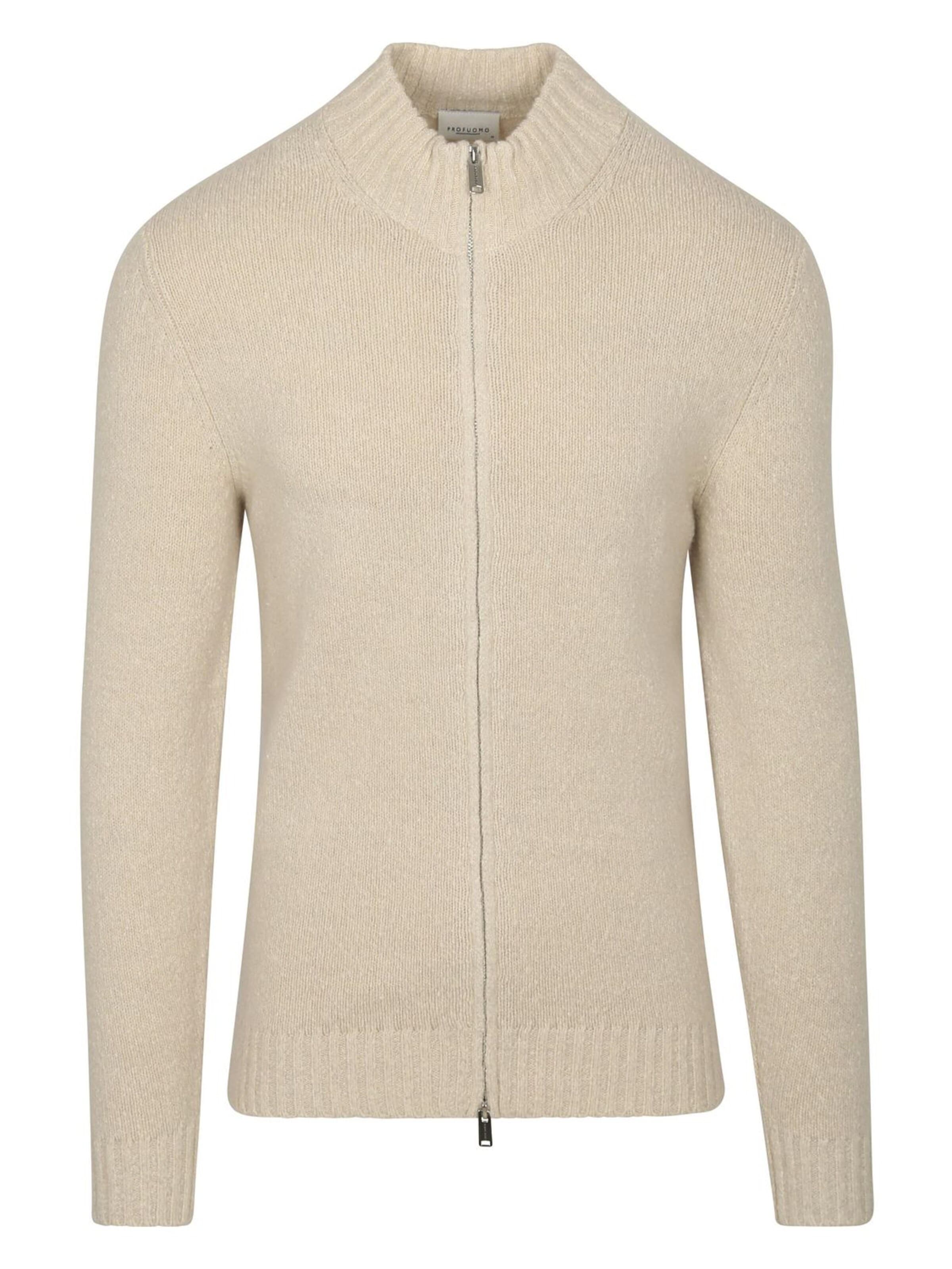 Vestes en maille Profuomo en beige : devant