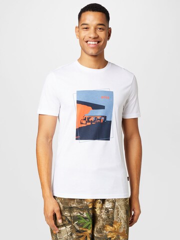 BOSS Orange Bluser & t-shirts 'Teabstract' i hvid: forside