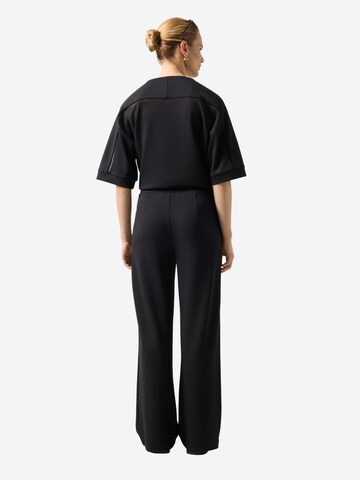BOGNER Wide leg Pleat-Front Pants 'Ruby' in Black