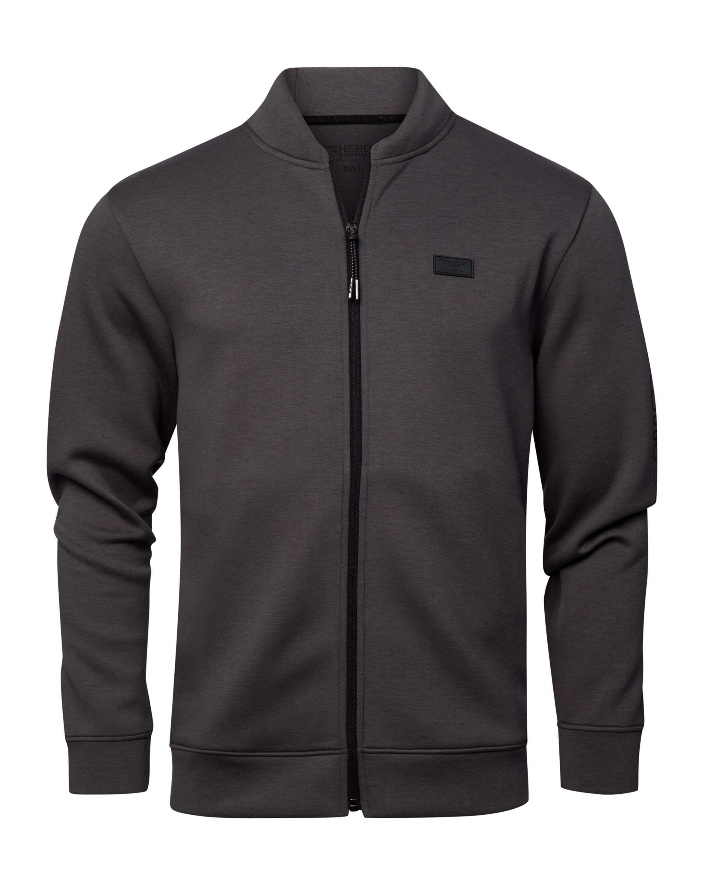 Hero Sweatjacke 'Spencer' in Grau: Vorderseite