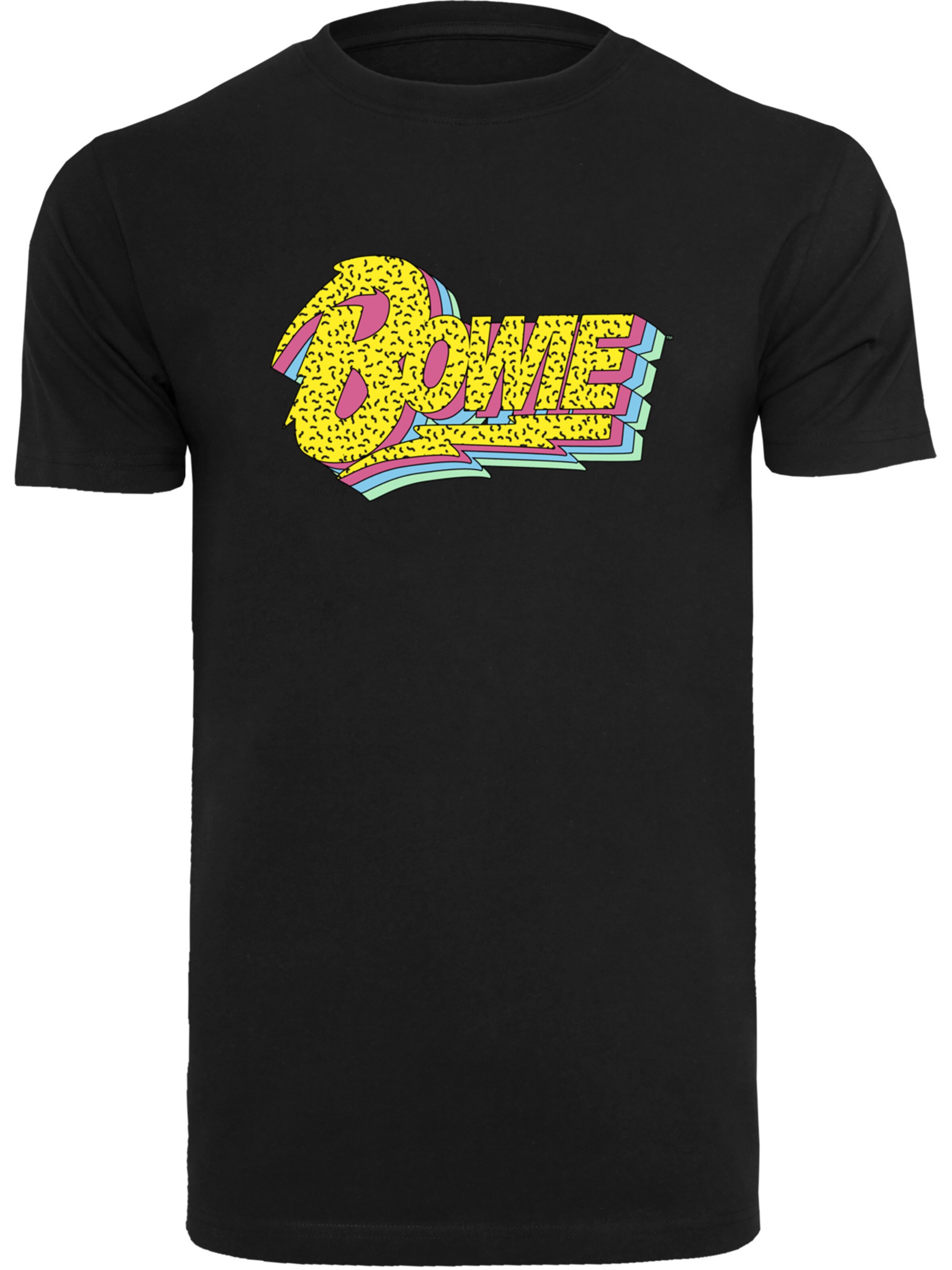 T-Shirt 'David Bowie Moonlight 90s' F4NT4STIC en noir : devant