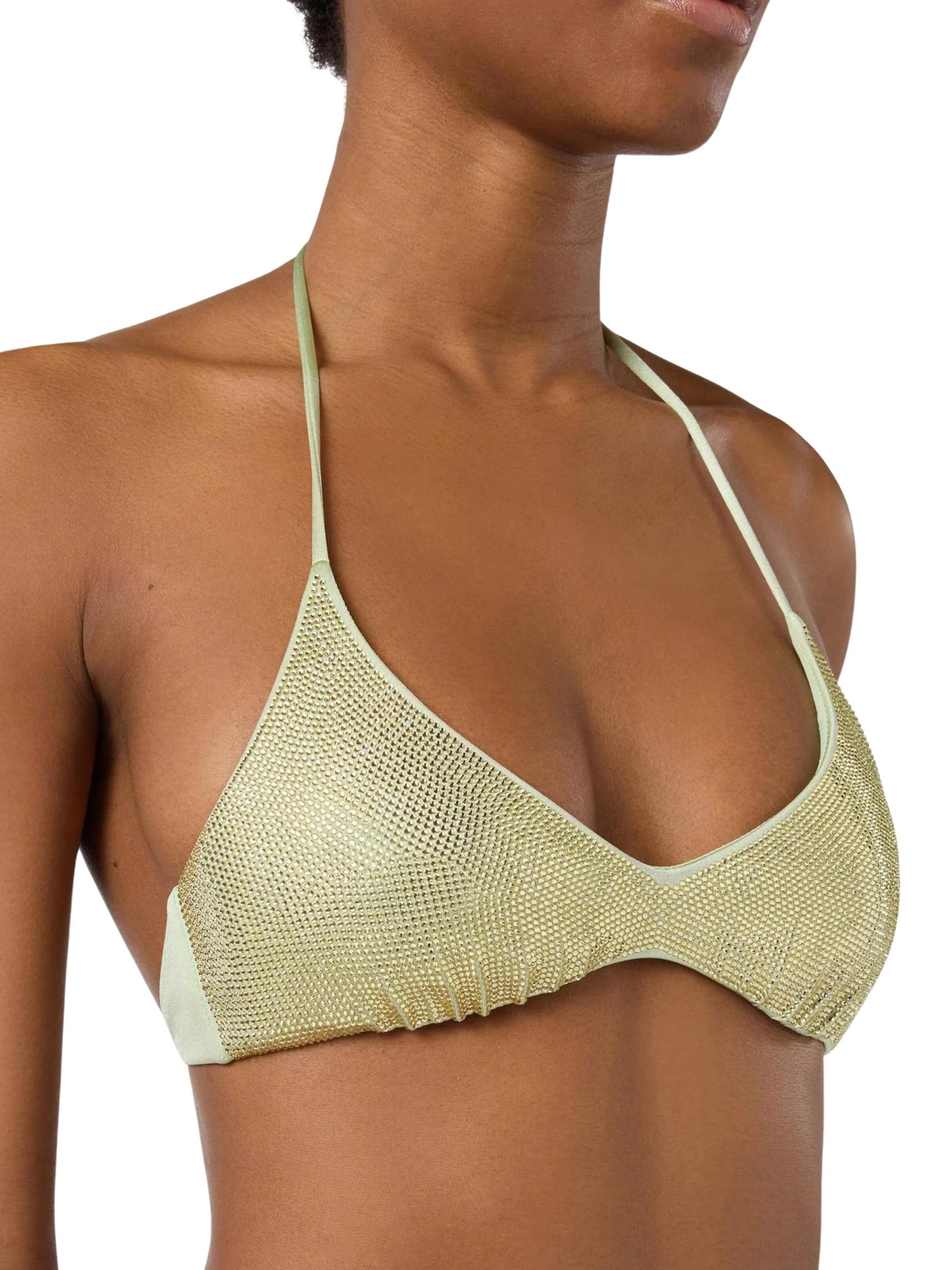 MC2 Saint Barth - Top de bikini en verde: frente