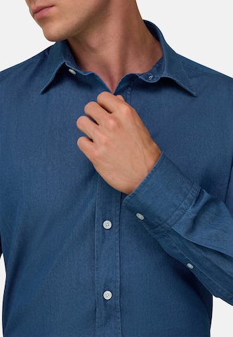 Boggi Milano Regular Fit Hemd in Blau