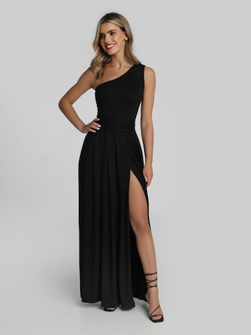 Madnezz House Abendkleid 'Erin Wild' in Schwarz: Vorderseite