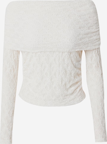 PIECES Тениска 'NAYA' в бяло: отпред