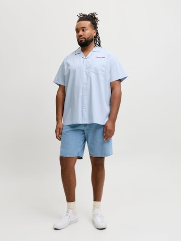 JACK & JONES Regular fit Button Up Shirt in Blue