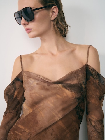 MANGO Kleid in Braun