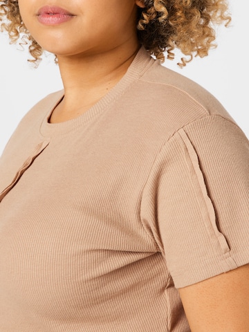 T-shirt Public Desire Curve en beige