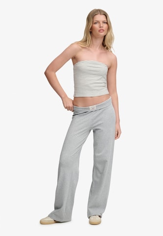 Superdry & Co Wide leg Broek 'Athletic Essentials' in Grijs