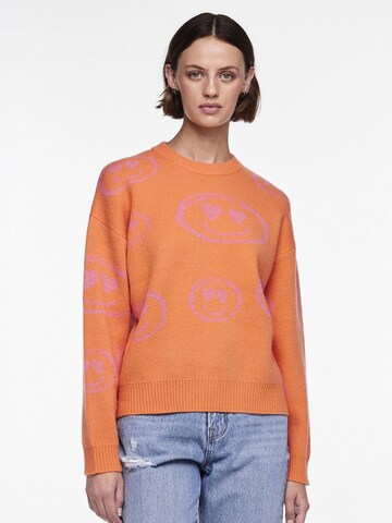 PIECES Pulover 'PCDanni' in Orange: Vorderseite