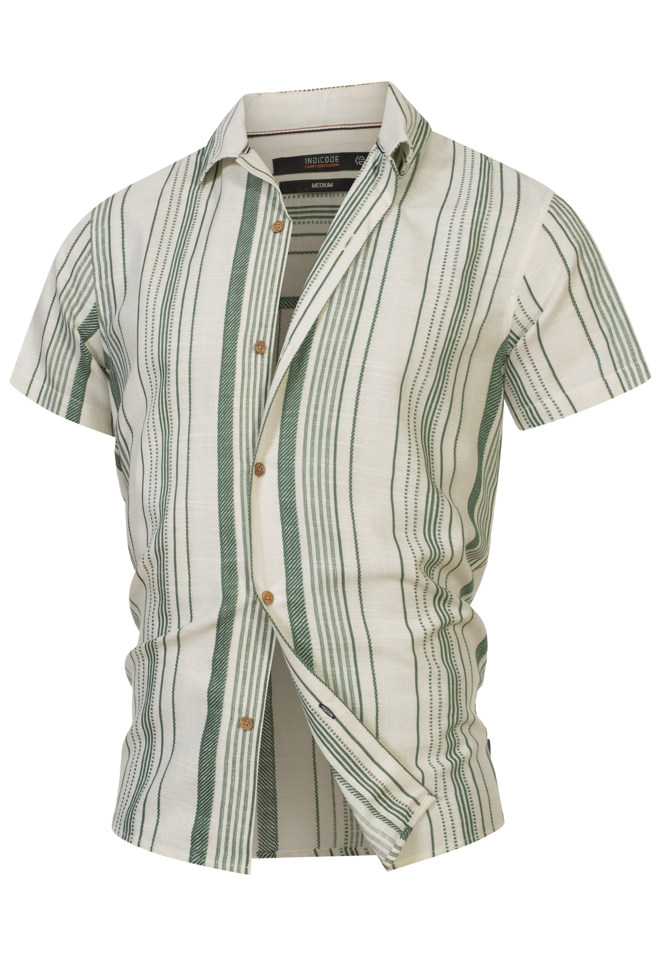 INDICODE JEANS Regular Fit Hemd 'Kiss' in Weiß: Vorderseite