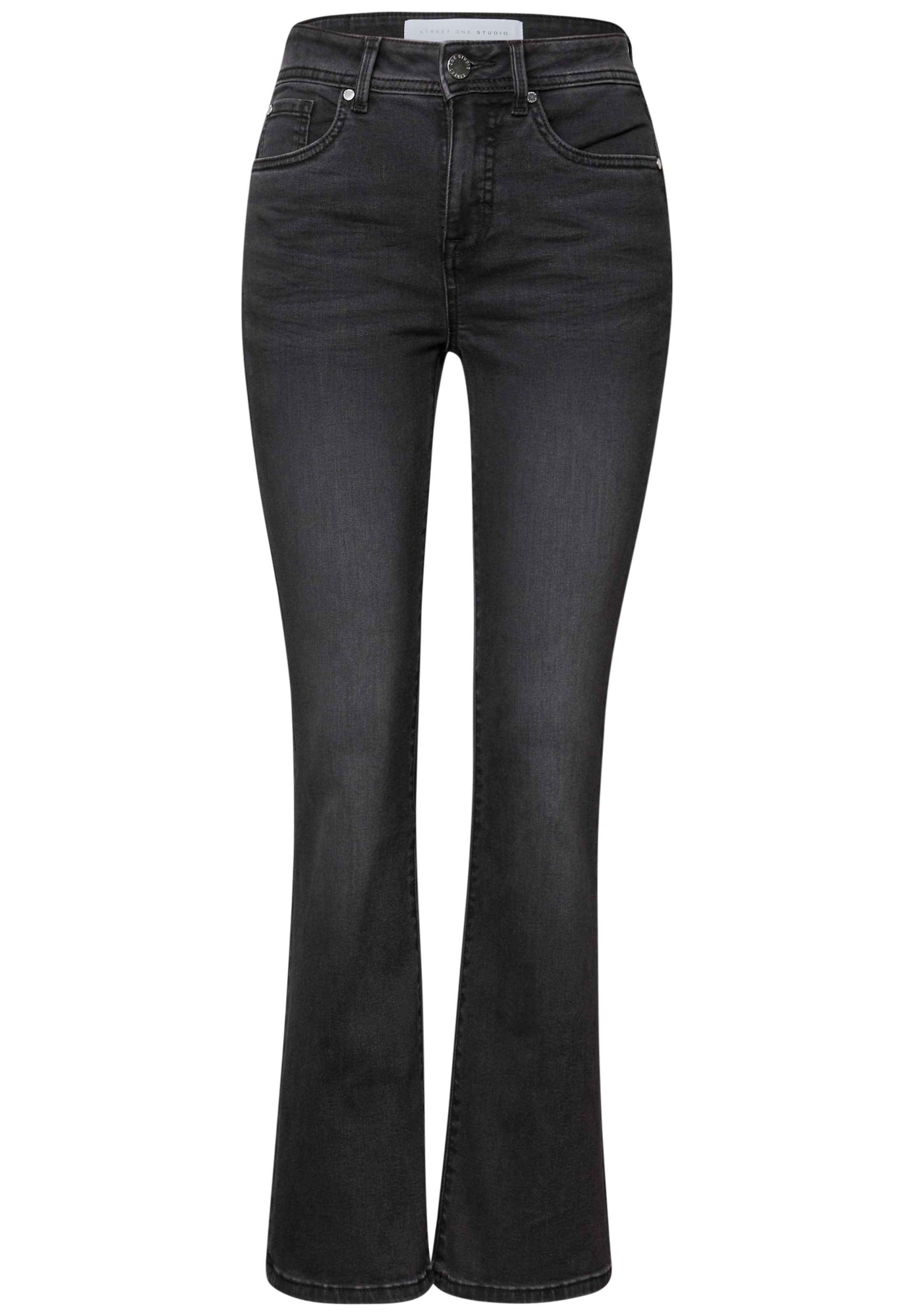 Street One Studio Bootcut Jeans in Schwarz: Vorderseite