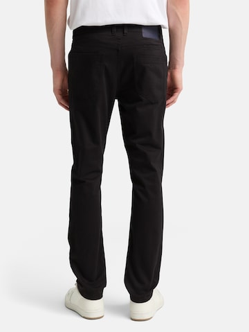 TOM TAILOR Slimfit Broek 'Josh' in Zwart