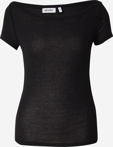 WEEKDAY Shirt 'Brita' in Black: front