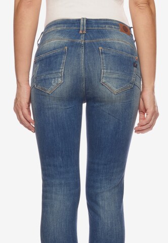 Le Temps Des Cerises Slimfit Jeans in Blauw