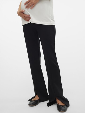 MAMALICIOUS Flared Trousers 'MLMya' in Black