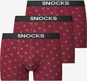 SNOCKS Boxer shorts in Red: front