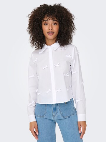 ONLY - Blusa 'Bowy' en blanco: frente