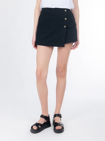 Influencer Loose fit Trousers in Black: front