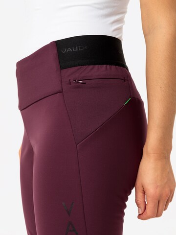 VAUDE Tapered Sports trousers 'Larice' in Purple