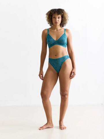 Erlich Textil - Tanga 'Iconic Lace' em azul