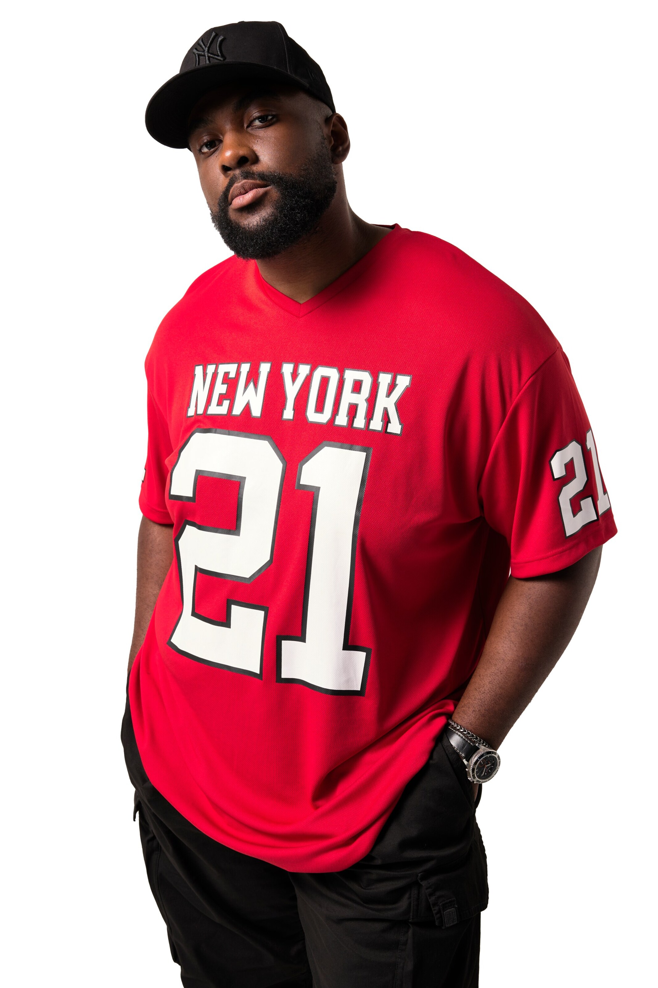 STHUGE Shirt in Rood: voorkant