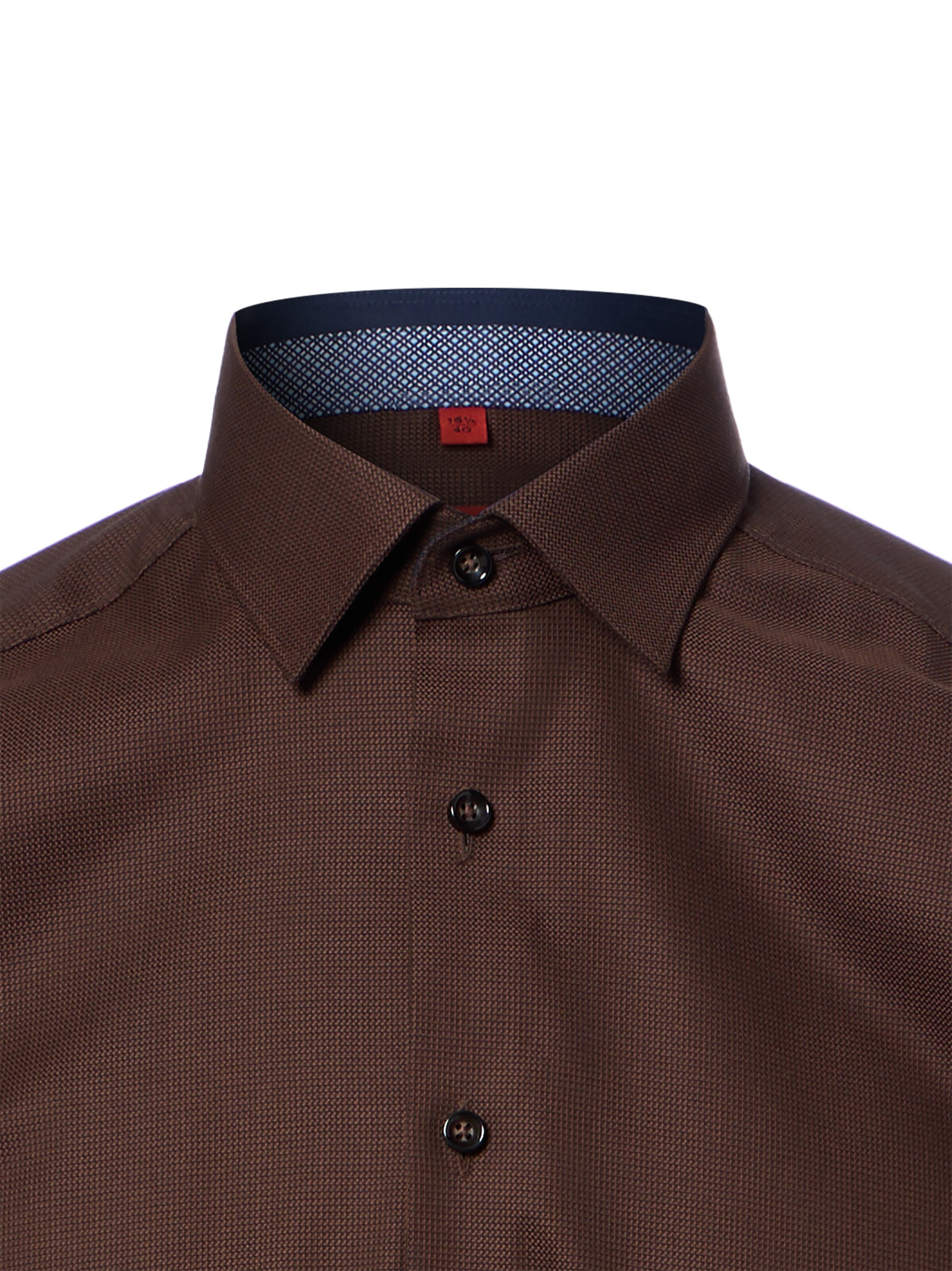 Finshley & Harding Slim fit Button Up Shirt in Brown