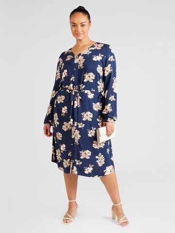 ONLY Carmakoma Shirt dress 'NOVA' in Blue