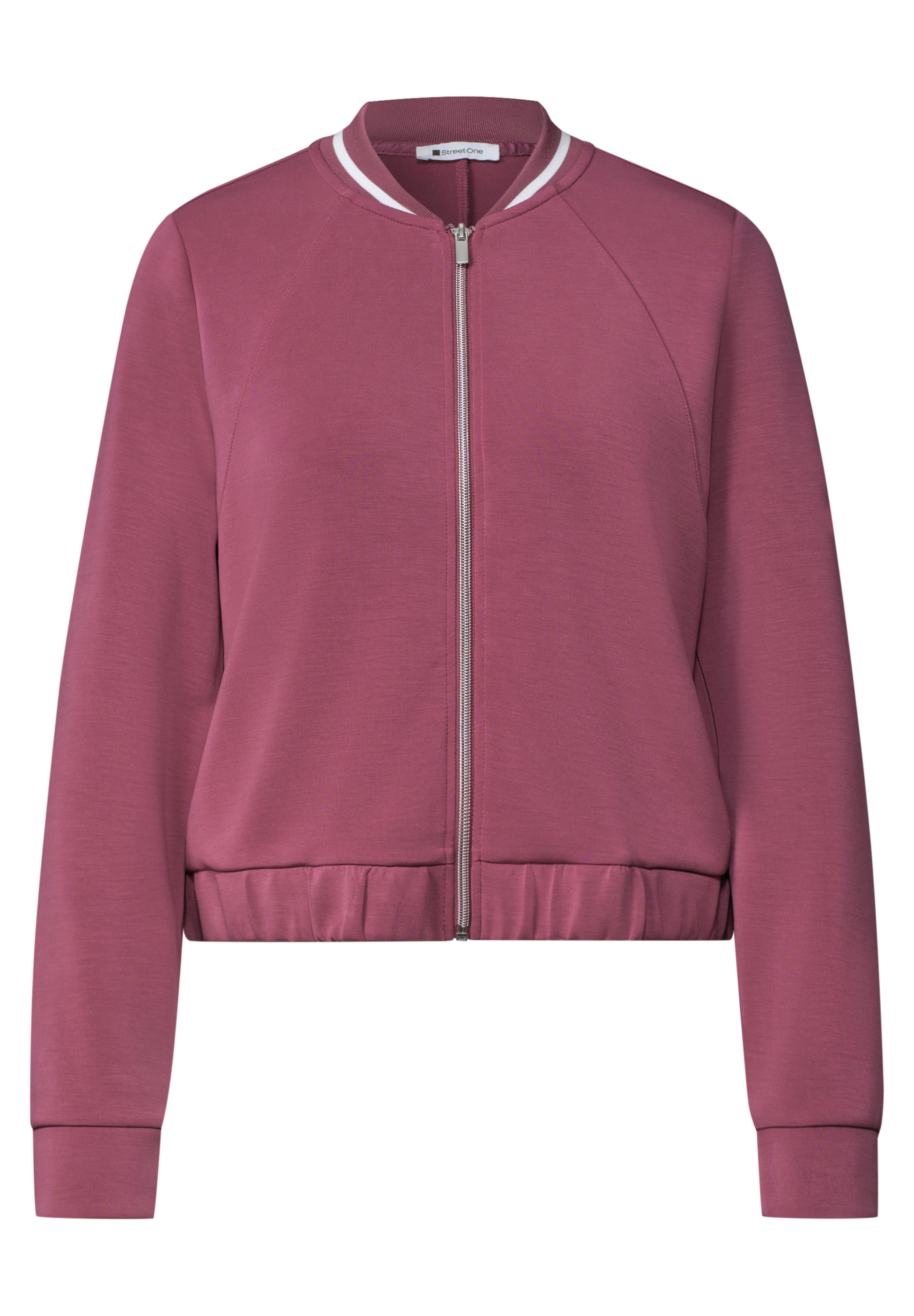 STREET ONE Zip-Up Hoodie in Pink: front