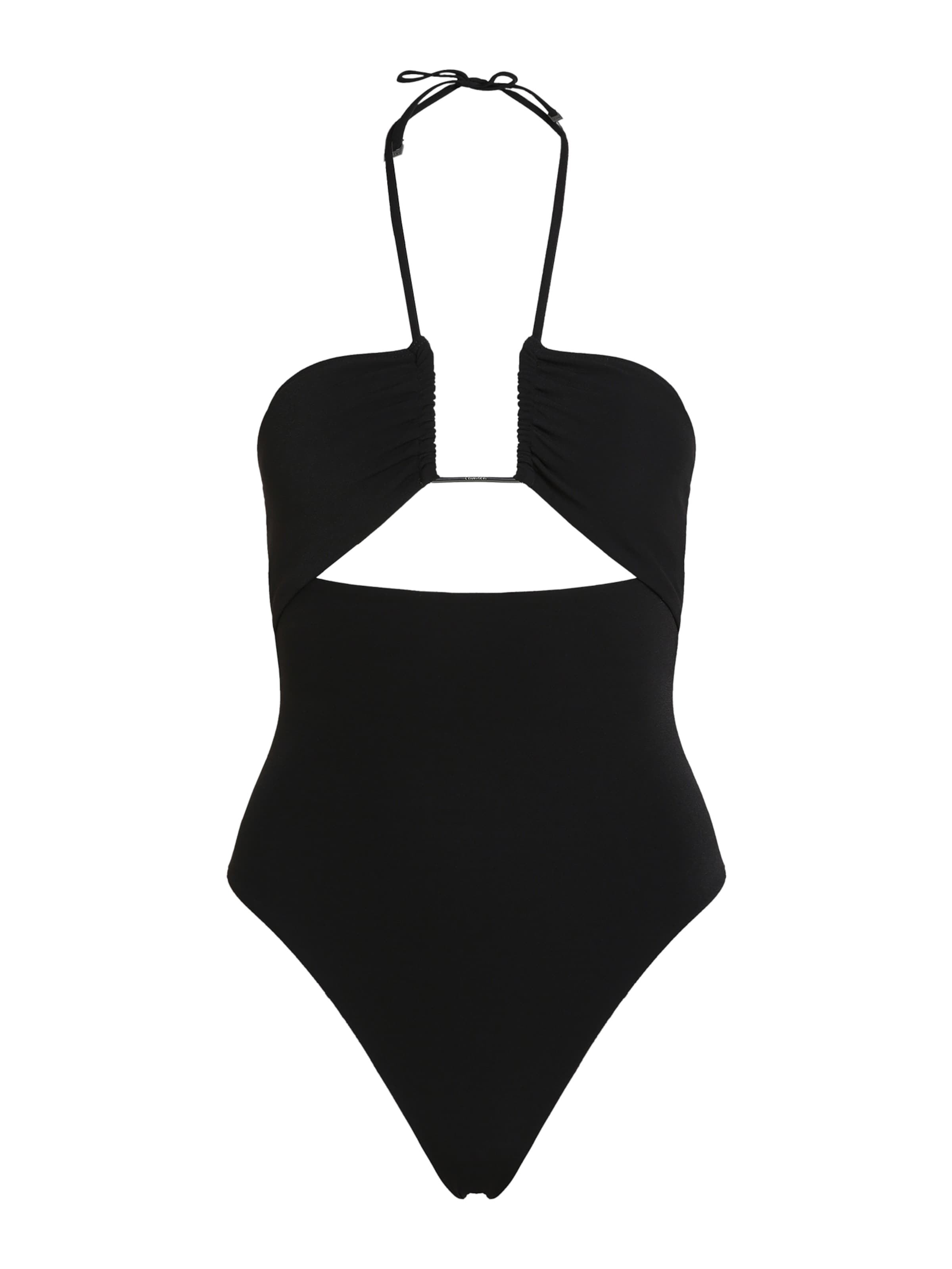 Calvin Klein Swimwear Triangel Badpak in Zwart: voorkant