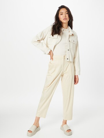 s.Oliver BLACK LABEL Tapered Pleat-Front Pants in Yellow