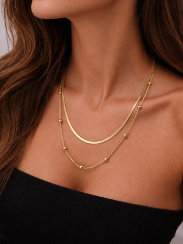 Pure Schmuck Necklace 'Duo' in Gold: front