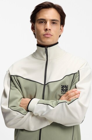 HUGO Zip-Up Hoodie 'Darynt' in Green
