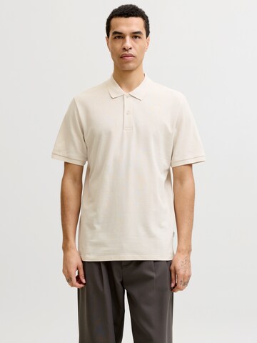JACK & JONES T-shirt 'JJKANE' i beige: framsida