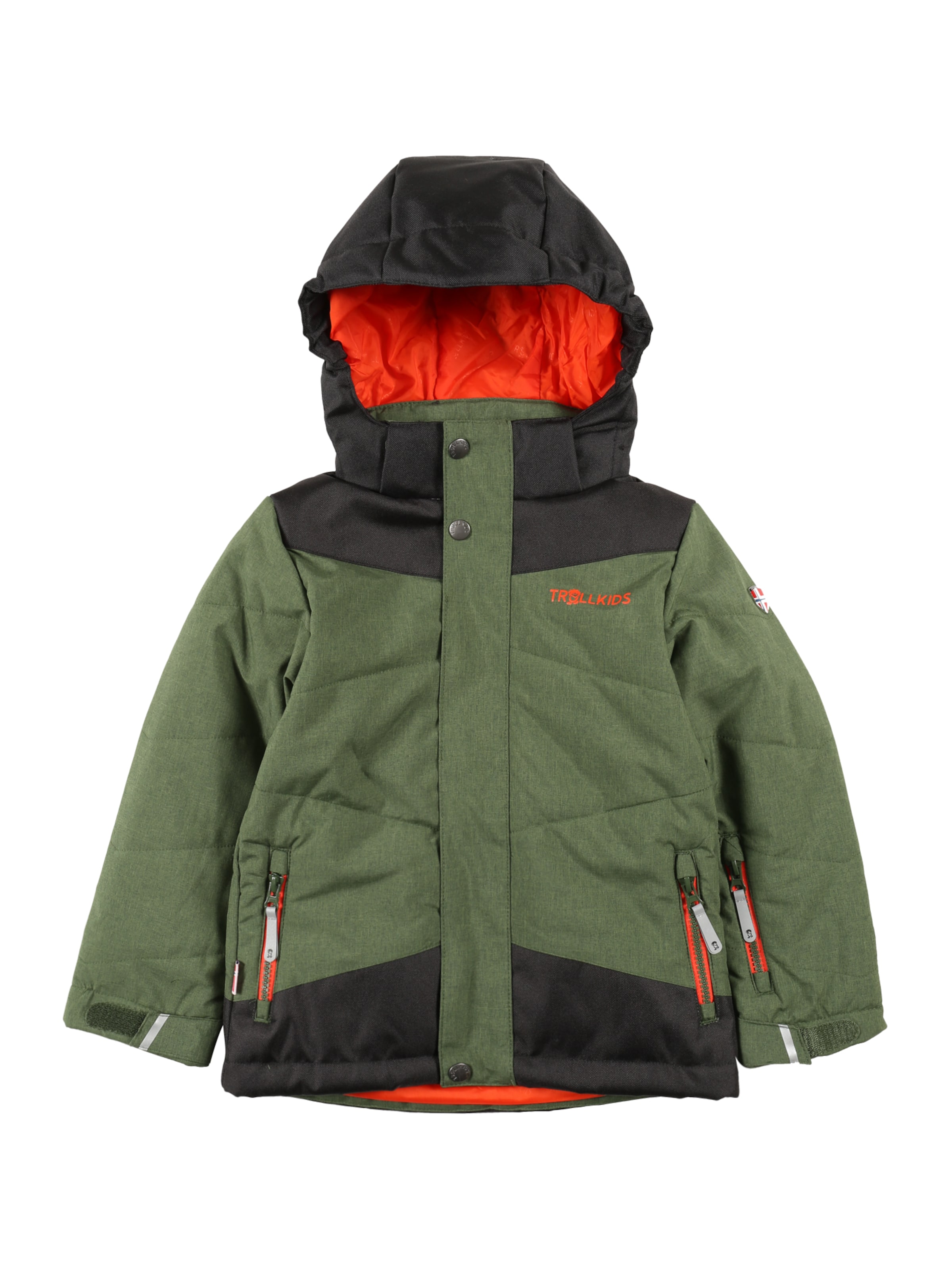 Veste outdoor 'Norefjell' TROLLKIDS en vert : devant