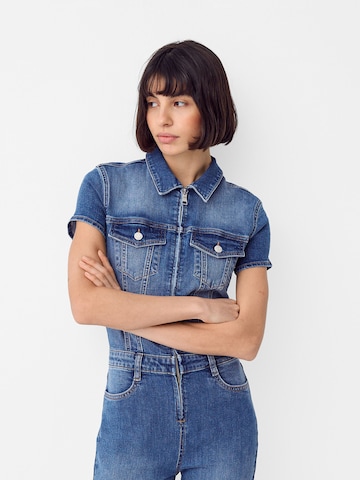 Tuta jumpsuit di Bershka in blu: frontale