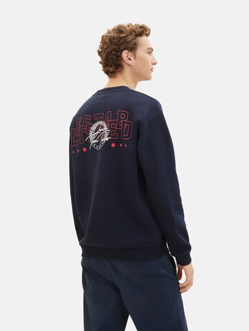 Sweat-shirt TOM TAILOR DENIM en bleu : devant