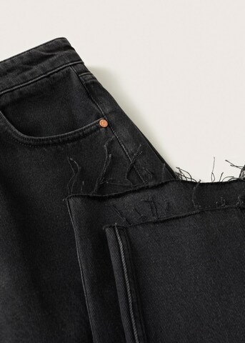 MANGO Široke hlačnice Kavbojke 'Telma' | črna barva
