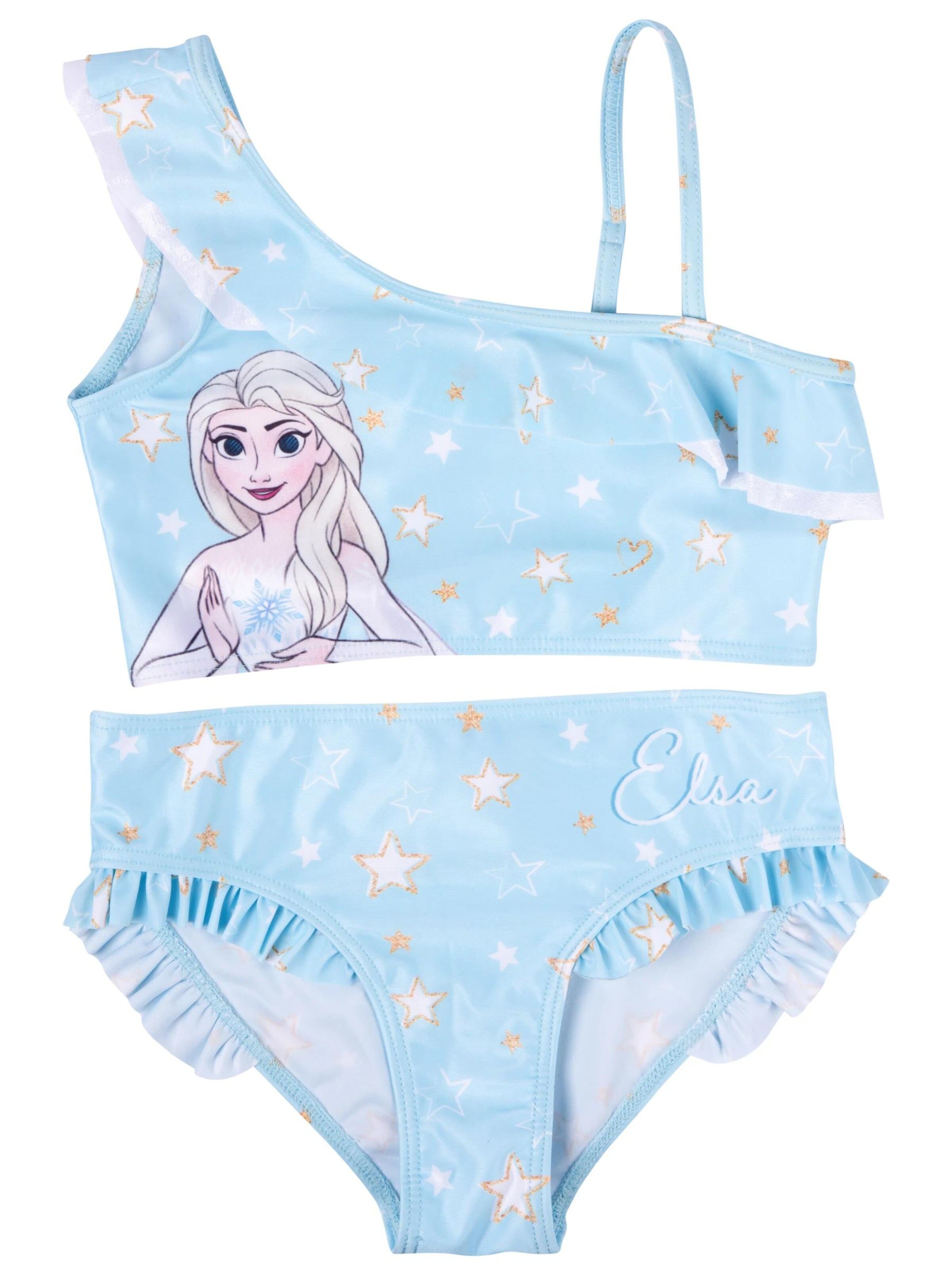 Disney Frozen Bralette Bikini 'Elsa Frozen' in Blue: front