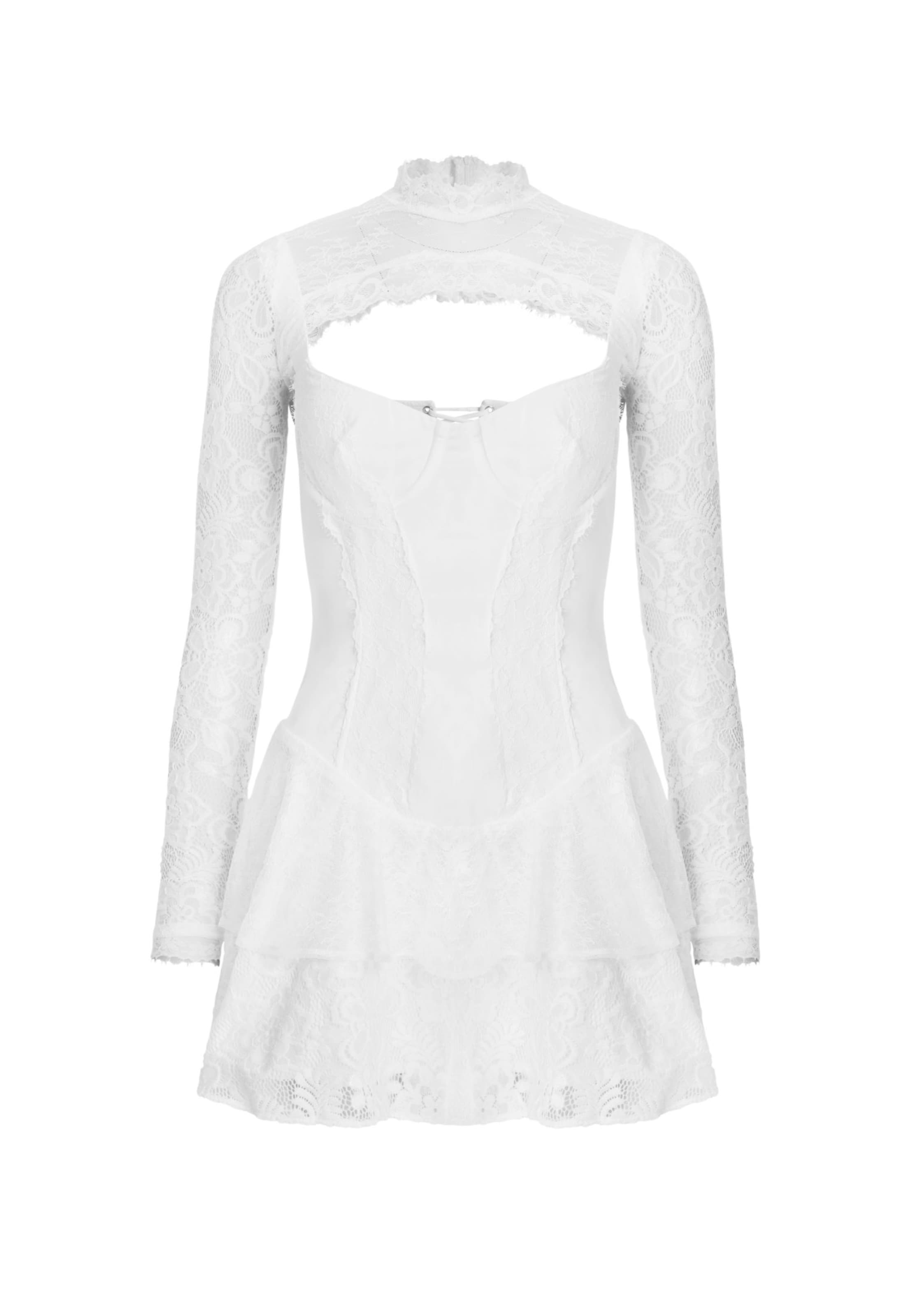 OW Collection Cocktail dress 'NORI' in White: front