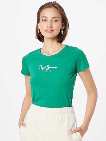 Pepe Jeans Μπλουζάκι 'VIRGINIA' σε πράσινο: μπροστά