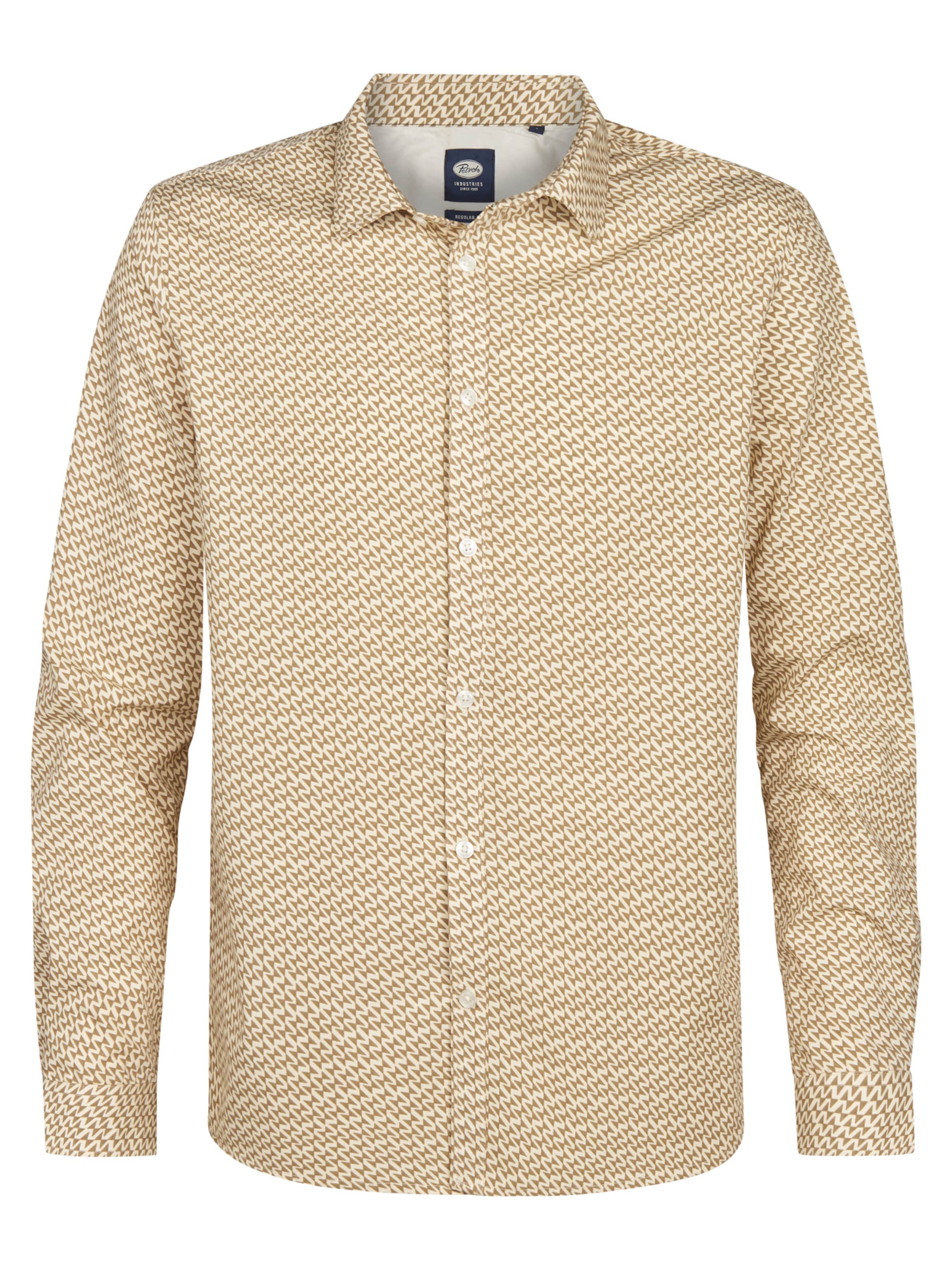 Petrol Industries Regular fit Button Up Shirt in Beige: front