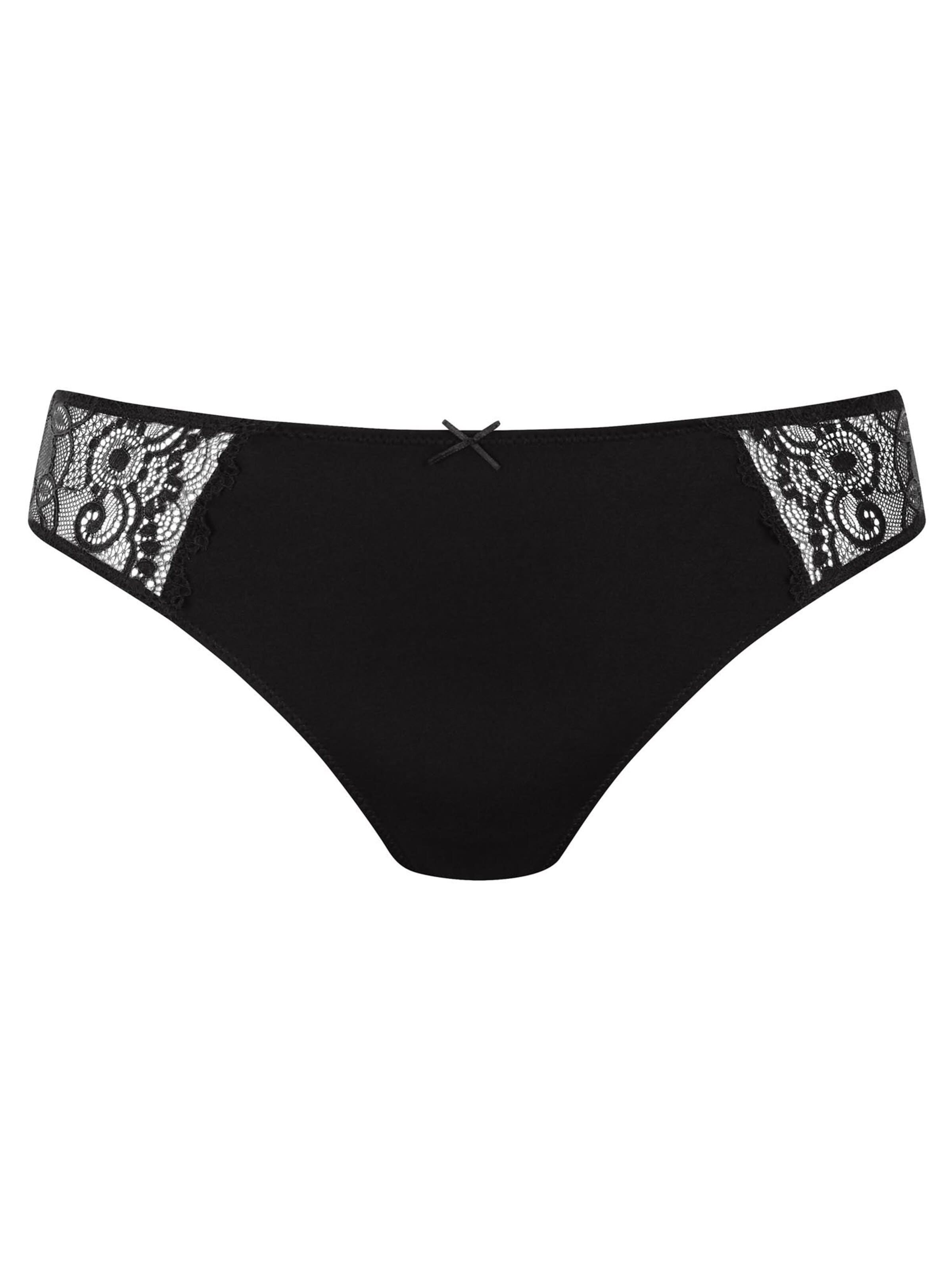 Mey String 'Amorous'‌‌‌‌ in Schwarz: Vorderseite