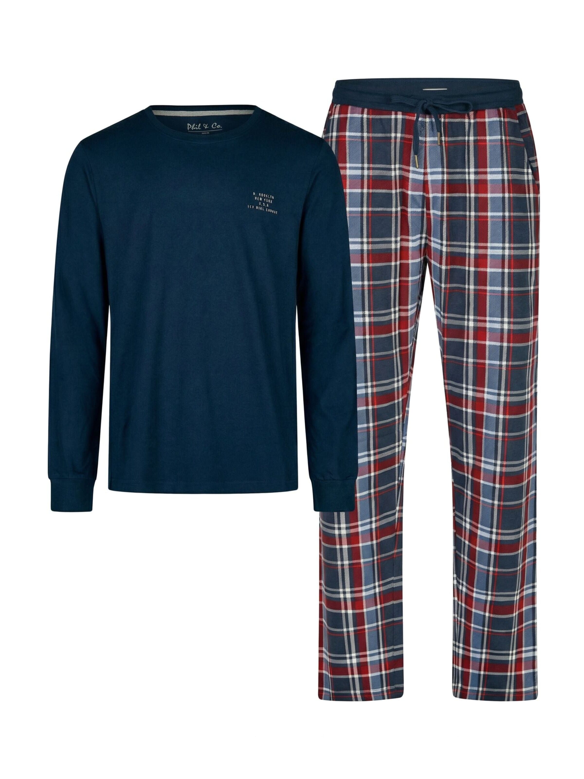 Phil & Co. Berlin Long Pajamas in M in Dark blue, Item view