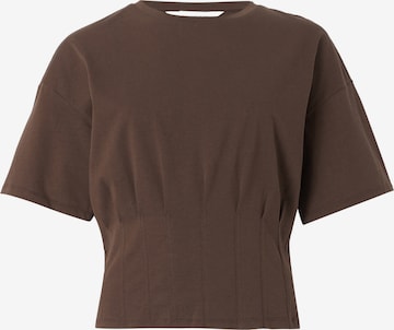 MSCH COPENHAGEN Shirt 'Kadance' in Brown: front