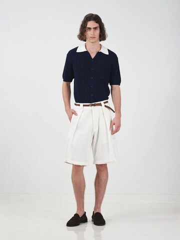 Giesto Wide leg Chino trousers in White