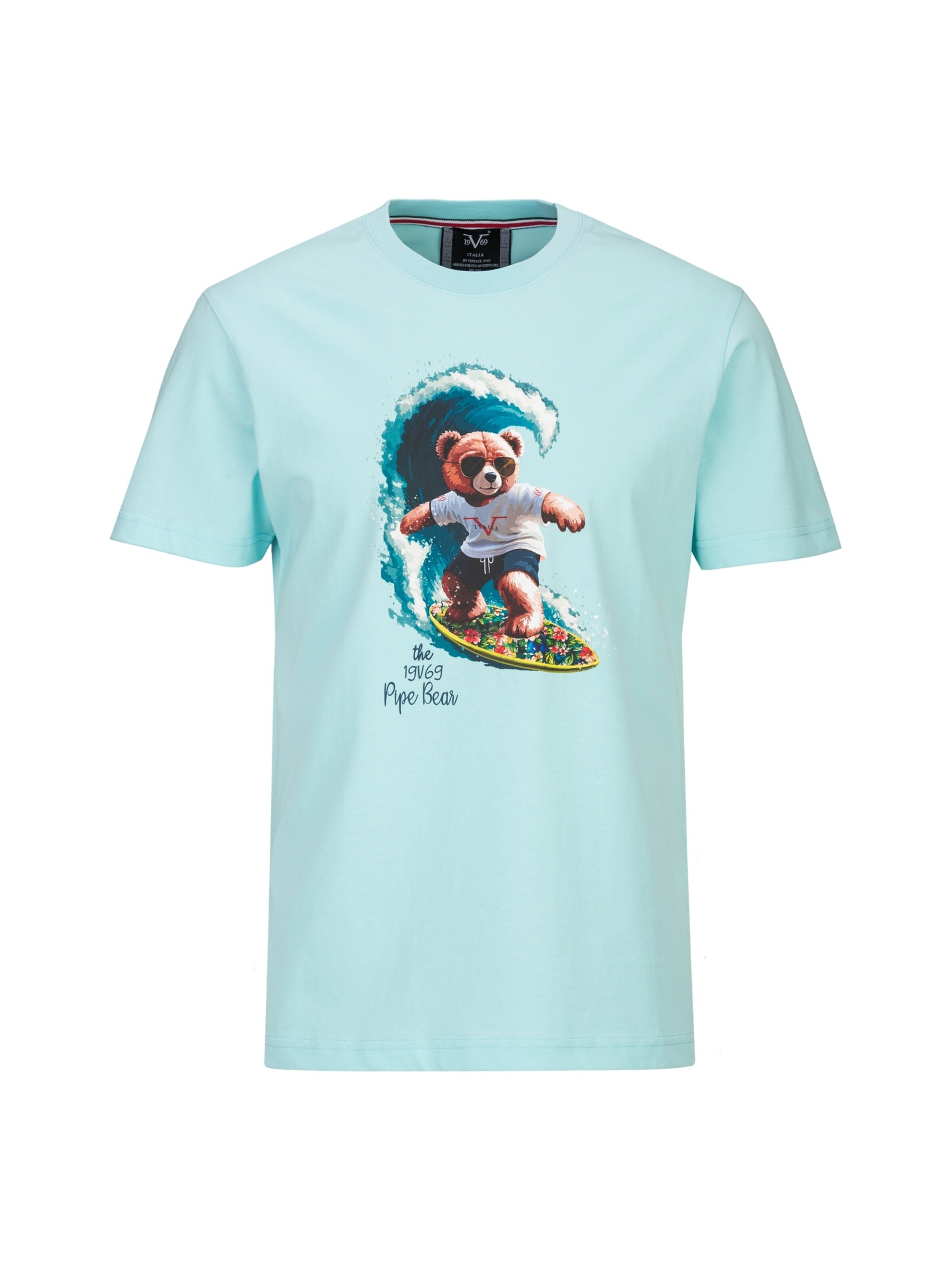 19V69 ITALIA Shirt 'Rafael Pipe' in Groen: voorkant