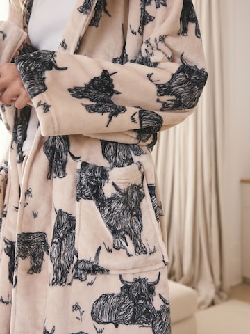 Next Банный халат короткий в Бежевый